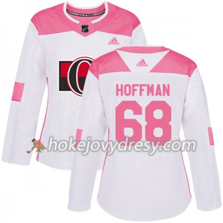 Dámské Hokejový Dres Ottawa Senators Mike Hoffman 68 Bílá 2017-2018 Adidas Růžová Fashion Authentic